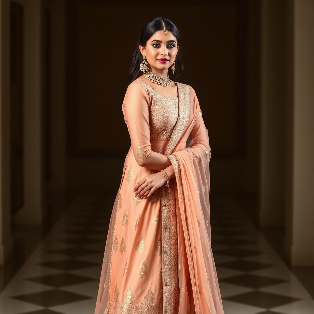 Woman in custom salwar kameez