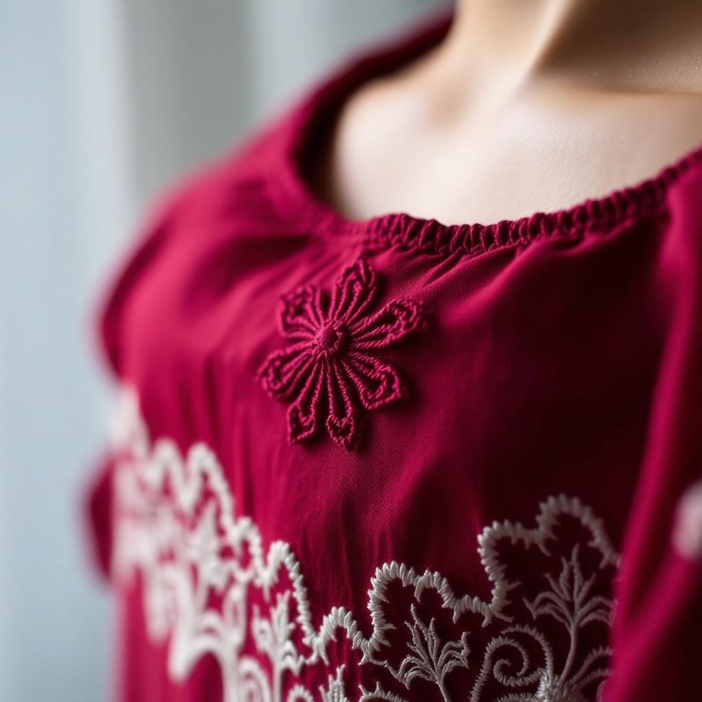 Detailed embroidery work